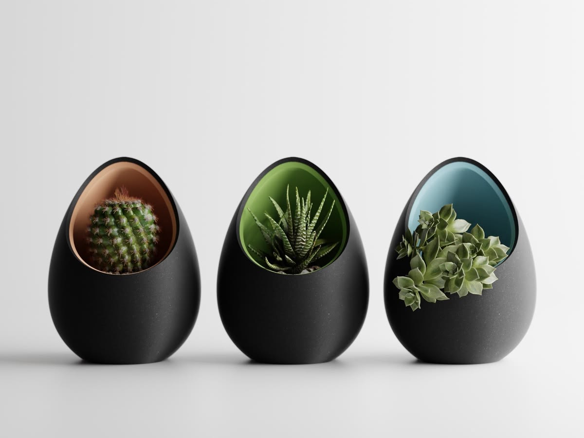 Designer plant pots